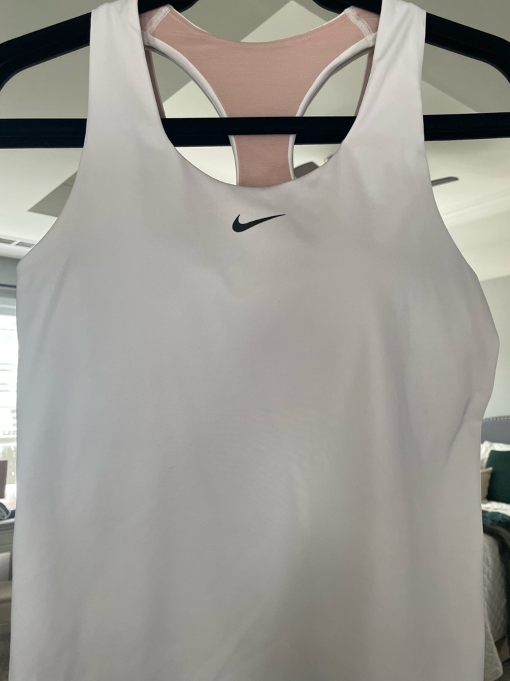 Nike White Tank with Pink Racerback